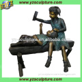 decorative bronze garden children statues for sale